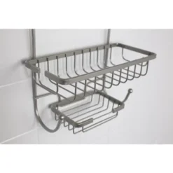 Home Basics Heavy Weight Satin Nickel Shower Caddy -Storage Store GUEST 03de6cb3 9341 44e3 95b0 cb210b5c8db4