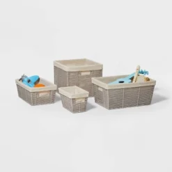 16" X 9" X 6" Woven Twisted Paper Rope Media Basket Gray - Brightroom™ 5 16" X 9" X 6" Woven Twisted Paper Rope Media Basket Gray - Brightroom™ -Storage Store GUEST 054d99f6 5bc4 4b73 87f9 e39da675c247