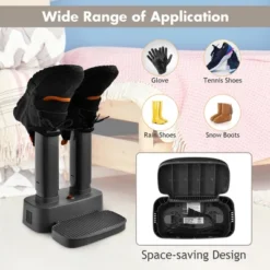 Costway 2-Shoe Electric Shoe Dryer Warmer Portable Adjustable Boots Socks Gray -Storage Store GUEST 06370509 cf94 4ec1 85b5 c41e79c4c075