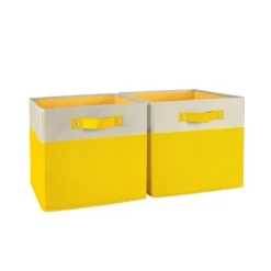 2pc Kids' 10.5" Two-Toned Folding Storage Bin Set - RiverRidge Home -Storage Store GUEST 09b3658e 575d 42cb af18 bd012e024ff2