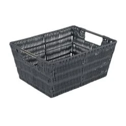 Simplify 3pc Rattan Tote Set With Sterling Silver Handles Charcoal -Storage Store GUEST 0adf126c fcc2 46d1 803e 521245158d8e