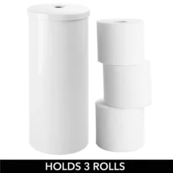 MDesign Toilet Tissue Roll Holder Canister Stand, Stores 3 Rolls, 2 Pack -Storage Store GUEST 0beb8ff2 3e25 4c7a bd4b e74aefa0a64a