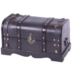 Vintiquewise Small Pirate Style Wooden Treasure Chest -Storage Store GUEST 0e63cd38 eca6 452b 8dac d4d591f16cae