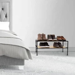 Seville Classics 2 Tier Stackable Aspen Resin Slat Shoe Rack Black 15 Seville Classics 2 Tier Stackable Aspen Resin Slat Shoe Rack Black -Storage Store GUEST 0f83569e 148b 431f b7cd 4ed8fa0ae275