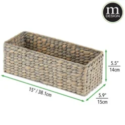 MDesign Natural Woven Water Hyacinth Bathroom Storage Organizer Basket -Storage Store GUEST 0fab7f31 6f7d 4f8e b212 a099fdea9357