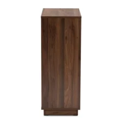 Mette Walnut Finished Wood Shoe Cabinet White - Baxton Studio -Storage Store GUEST 0fd252e4 d089 4bd6 a539 d99146592dde