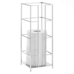 MDesign Metal Toilet Paper 3-Jumbo Roll Storage Reserve Tower Stand -Storage Store GUEST 10cc34fe 068a 4419 a62a a463438c3397