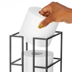 MDesign Metal Toilet Paper 3-Jumbo Roll Storage Reserve Tower Stand -Storage Store GUEST 11abbf0d 93ac 4ee7 b41b 0ae66a4627ee
