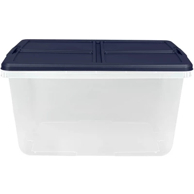 Home Logic 66qt 6pk Storage Bins Clear 2 Home Logic 66qt 6pk Storage Bins Clear - Image 2