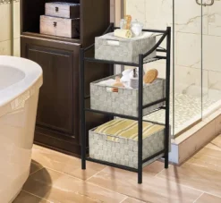 Sorbus Woven Basket Set With Built-in Carry Handles