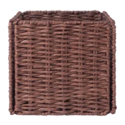 3pc Tessa Woven Rope 3 Small Basket Set Walnut - Winsome -Storage Store GUEST 13e78922 ac91 4f9a bd7b df20151ece90