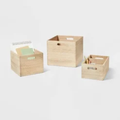Small Decorative Light Wood Crate Natural - Brightroom™ -Storage Store GUEST 1433e760 ccd4 4d74 8b8b fdcc848f7469 1