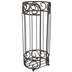 Home Basics Scroll Collection Bath Tissue Reserve Toilet Paper Roll Holder Stand, Bronze -Storage Store GUEST 14538f64 79f8 4e3e 9627 c6f10cd180c7