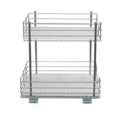 Household Essentials 15" 2-Tier Pantry Organizer Nickel -Storage Store GUEST 1475e24b 66da 4732 b4cc b5b9da0723ec