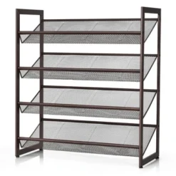 Costway 2-Tier3-Tier4-Tier Shoe Rack Adjustable To Flat Or Slant Shoe Organizer Holder Stand 22 Costway 2-Tier3-Tier4-Tier Shoe Rack Adjustable To Flat Or Slant Shoe Organizer Holder Stand -Storage Store GUEST 15f9f9eb 231c 4960 ac27 a9036753f551