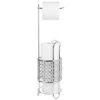 Home Basics Free Standing Dispensing Toilet Paper Holder, Chrome