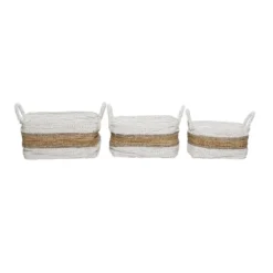 2pk Wood Natural Storage Baskets White - Olivia & May -Storage Store GUEST 18dd87f9 3f32 4f86 a1d1 15ee26875a7a