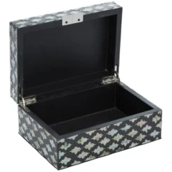 Set Of 2 Wooden Boxes With Pattern - Olivia & May -Storage Store GUEST 19e09ab7 a2f3 4e7a a48b 133357501317