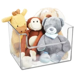 MDesign Open Front Plastic Storage Bin For Cube Furniture, 12" W, 4 Pack - Clear -Storage Store GUEST 1cd95db6 e8d1 4db1 8028 19cc0832ab4c