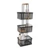 3 Tier Metal Spa Tower With Bamboo Handles Black - Simplify