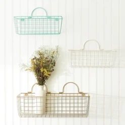Design Imports Set Of 2 M Gold Wire Wall Baskets -Storage Store GUEST 1fa72864 7a21 46db 825a 77cbdcb4427b