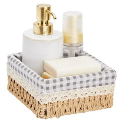 Farmlyn Creek Set Of 3 Rectangular Wicker Baskets For Organizing With Removable Fabric Liners, Rectangular Home Storage Bins For Pantry Items, 3 Sizes -Storage Store GUEST 1fb19cfd 043f 4c9d 86fd 358ca5bb5534