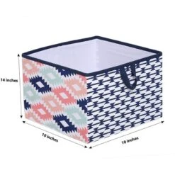 Bacati - Emma Aztec Design Fox Coral/Mint/Navy Storage Box Large -Storage Store GUEST 239ed19e 4486 423d 9b3a aa551a286314