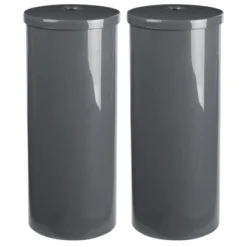 MDesign Toilet Tissue Roll Holder Canister Stand, Stores 3 Rolls, 2 Pack -Storage Store GUEST 2468ca3f 2773 4a4f a229 ba926fb0b0cb