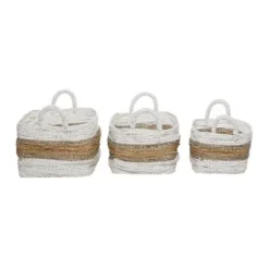 2pk Wood Natural Storage Baskets White - Olivia & May -Storage Store GUEST 276683d6 9768 4cde 9d9a 0ea8618ad93a