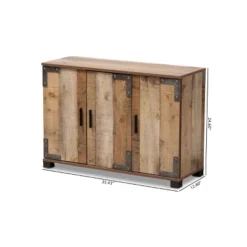 3 Door Cyrille Wood Shoe Cabinet Brown - Baxton Studio -Storage Store GUEST 27d47eb5 4595 4f1c b3e6 0343ba865917