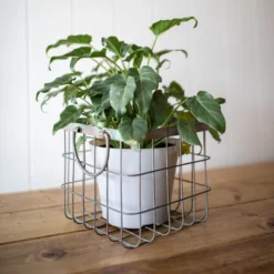 Patina Metal Basket - Foreside Home & Garden -Storage Store GUEST 2c1db735 86e6 49d6 953b c65f47554e14