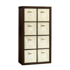 Stow Away 8 Cube Organizer Smoked Oak - Sauder -Storage Store GUEST 2ce48890 9553 481d a604 d919ae3c45a5