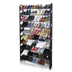 Home Basics 50 Pair Metal Shoe Rack, Black -Storage Store GUEST 2da067b4 0010 4133 9978 8a7f74fa7ca2