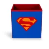 Ukonic DC Comics Superman Logo Storage Bin Cube Organizer | 11 Inches