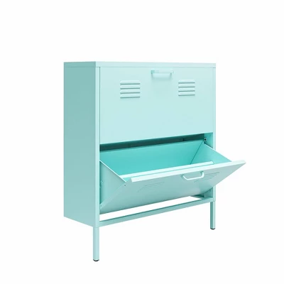 Cache 2 Door Shoe Storage Cabinet Mint - Novogratz 8 Cache 2 Door Shoe Storage Cabinet Mint - Novogratz - Image 8