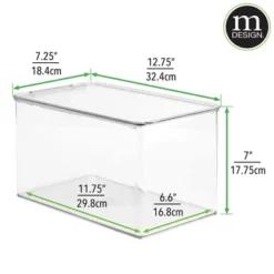MDesign Plastic Stackable Closet Storage Bin Box With Lid - Clear -Storage Store GUEST 32f7ef23 4ad0 42e4 bc23 1b4b46739d27