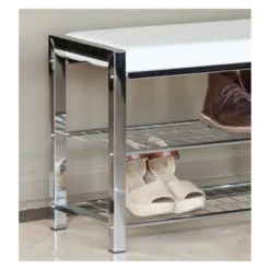 27" Leatherette Entryway 2 Racks Shoe Bench - Danya B. -Storage Store GUEST 335dcb1f fb26 4efb 91cb 1b19883ff243