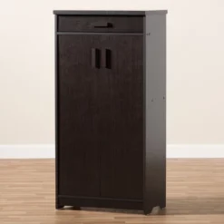 Bienna Modern And Contemporary Finished Shoe Cabinet Dark Brown - Baxton Studio 20 Bienna Modern And Contemporary Finished Shoe Cabinet Dark Brown - Baxton Studio -Storage Store GUEST 34d84440 ea64 4a53 af7e f9413885912b