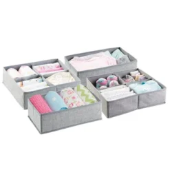 MDesign Kids Fabric Dresser Drawer And Closet Storage Organizer, Set Of 4 -Storage Store GUEST 34e5769a 4c9c 448a 889e 74dd15f484bf