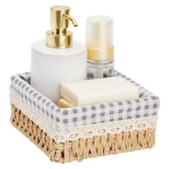 Farmlyn Creek Set Of 3 Rectangular Wicker Baskets For Organizing With Removable Fabric Liners, Rectangular Home Storage Bins For Pantry Items, 3 Sizes -Storage Store GUEST 352e9a8b 4c89 4163 9780 e74d49b1594e