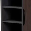 Idina Mid-Century Wood 1 Door Shoe Cabinet Brown/Gray - Baxton Studio