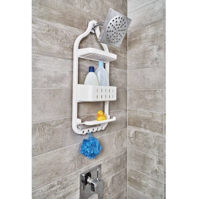 Cade Shower Caddy White - IDESIGN 2 Cade Shower Caddy White - IDESIGN - Image 2