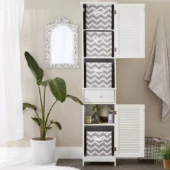 Set Of 4 11" X 11" X 11" Nonwoven Polyester Square Storage Chevron Cube Gray - Design Imports -Storage Store GUEST 3895226c 9df8 4f87 8eb1 b9a1f2ca728c