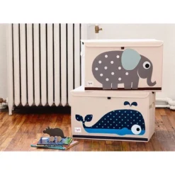 3 Sprouts Collapsible Toy Chest Storage Organizer Bin For Boys And Girls Playroom Nursery Bundle With Polka Dot Elephant And Whale Designs (2 Pack) -Storage Store GUEST 39636421 a40d 40e2 ae65 59608a5a5890 1