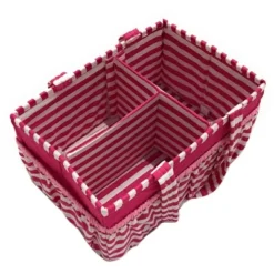 Bacati - Pin Stripes Fuschia Storage Caddy -Storage Store GUEST 3a999ae2 20a7 4ebb 96bb 401c46b5adbe