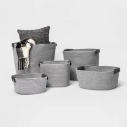 17'' Coiled Rope Tapered Basket Gray - Brightroom™ -Storage Store GUEST 3b70a5d5 de74 45b7 a5fc bdc4e6a1ccfc 1