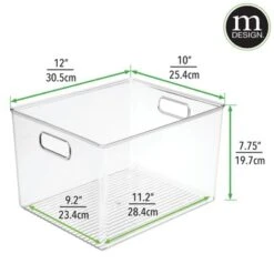 MDesign Storage Organizer Bin With Handles For Cube Furniture, 2 Pack -Storage Store GUEST 3e5dff8e 9d1f 46b1 a4a4 7c539ecc5b10