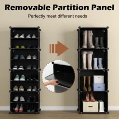 Costway Portable Shoe Rack Organizer 12-Cube 48 Pair Shoe Shelf Storage Cabinet W/Hook -Storage Store GUEST 3f953665 ec96 4ff3 afcc e485edffb2ed