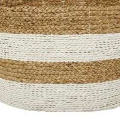 Set Of 3 Seagrass Storage Baskets Brown/White - Olivia & May -Storage Store GUEST 4020ea17 0620 4764 940e ef6a4717b1af