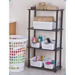 Sterilite Ultra Ventilated Open Top Plastic Storage Organizer Basket With Gray Contoured Carrying Handles -Storage Store GUEST 421d6399 1599 44ce ae8f ec3c12bb9f42